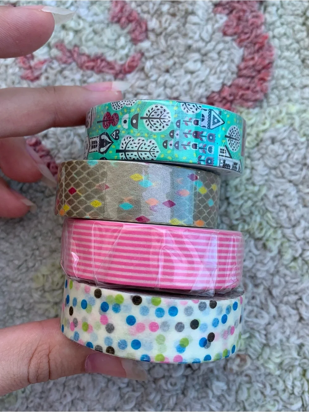 Lot of 4 Washi tape with different designs